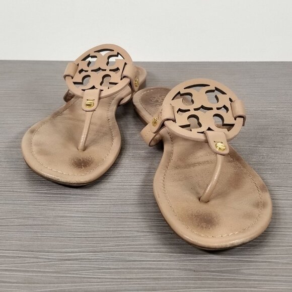 Tory Burch Miller Sandal, Almond Flour Leather, Women’s Size 10 M - Picture 4 of 8